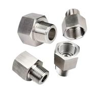 1PC M8x1 to M8x1.25 Metric Female to Male Thread 304 Stainless Steel Pipe Fitting
