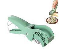1PC Manual Slicer,Multifunctional Banana Slicer And Vegetable Cutter | Stainless Steel Slicers Cutter With Abs Handle,For Banana Sausages,Cucumbers,Strawberries,Grape(Green)