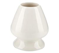 1Pc Matcha Batidor Soporte de cerámica para bambú Matcha Chasen para accesorios de juego de té Herramienta para el hogar(Blanco)