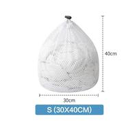 1PC Mesh Laundry Bag - Machine Washable Drawstring Design Travel Wash Bag for Blouses, Hosiery, Stockings, and Underwear(S 30x40cm Coarse)