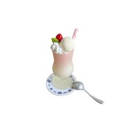 1PC Mini Juguete de Comida de casa de muñecas, Fresa batido Helado Bebida Taza Modelo 1:12 playset Juego de Cocina Juego de imaginación Fiesta Mini Cosas pequeñas Hornear