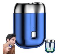 1pc mini rasurador eléctrico, rasurador portátil doble recargable de cabeza recargable, uso portátil, húmedo y seco para hombres.
