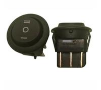 1pc MR-3-230-R6-BBNW ship type switch 23mm round opening 20mm round 6P 3 gears(On-OFF-on)10A250V Controls Switches
