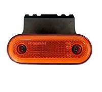 1pc naranja ámbar lateral LED marcador luz neón oval 12V 24V remolque camión con soportes