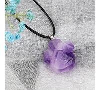 1PC Natural Amethyst Cluster Pendant Natural Quartz Stone Raw Crystals For Men Women Jewelry PurpleMineral Specimen Gift-Amethyst_1pc