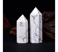 1PC Natural Blanco Turquesa Punto Cristal Curativo Kallaite Reiki Piedra de energía Cuarzo natural Decoración para el hogar Reiki Artesanía pulida-Blanco Turquesa_50-60mm