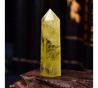 1pc Natural Citrine Crystal Point Healing Obelisk Varita de cuarzo amarillo Hermoso adorno para la decoración del hogar Reiki Stone Pyramid-Natural Citrine_50-60mm
