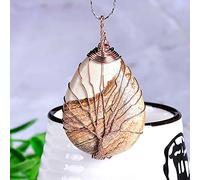 1PC Natural Crystal Rose Quartz Tree Of Life Amethyst Pendant Mineral Jewelry Couple Decoration DIY Gifts Accessories Women-Picture stone