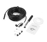 1pc negro 15 metros endoscopio USB inspección digital cámara de serpiente boroscopio con cámara impermeable de 2 megapíxeles 6 luces LED para inspección de tuberías de automóviles