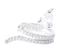 1Pc No Piercing Rhinestone Snake Earring Studs Elegant Clip Jewelry Women for Weddings and Parties Ear