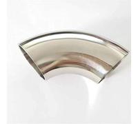 1pc OD Sanitary 90 Degree Elbow Pipe Fitting - 304 Stainless Steel Exhaust Connector for Easy Installation(45mm)