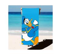 1pc of Donald Duck Beach Towel, Soft, Absorbent, Lightweight, And Quick-Drying, Featuring a Tropical Palm Leaf Design, Ideal for The Beach, Pool, Trav