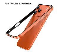 (1pc, orange) For iPhone 17 Pro Max Case Ultra Thin Metal Frame Cooler Backless Design Lightweight Protective Cover