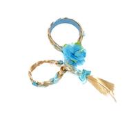 1pc para niños de cabello princesa elsa de peluca larga cosplay peluca trenzada cintura de cabello accesorios trenzado para niños niñas (azul)