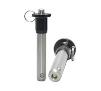 1pc Pasador de bloqueo con cabeza esférica de acero inoxidable, pasador de indexación de posicionamiento, pasador de tracción tipo botón pulsador, Diámetro 4mm, Longitud de sujeción 50mm