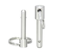 1pc Pasador de liberación rápida con bloqueo de cabeza esférica, pasador de tope con anillo de tracción, Diámetro 20mm, Longitud de sujeción 10mm