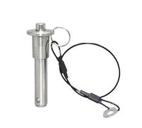 1pc Pasador de liberación rápida con botón pulsador de acero inoxidable, Diámetro 12mm, Longitud de sujeción 85mm