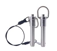 1pc Pasador de liberación rápida de acero inoxidable, pasador de bloqueo con cabeza esférica, Diámetro 6mm, Longitud de sujeción 20mm