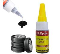 1PC Pegamento Fuerte para Neumático Coche, Pegamento Neumatico Rueda, Kit Reparación Neumático, Repara Pinchazos Coche, Super Glue Rápidamente Agujeros y Grietas en Coches y Motos（20g）
