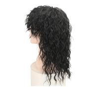 1pc Pelo Rizado Largo 80S Punk Heavy Metal Peluca Halloween Rock Prince Fibra Sintética for Hombres