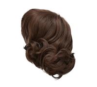 1pc peluca peluda hombres corto ondulado rizado pelucas marrones Cosplay 60s 70s Jinx disfraz de rockero masculino