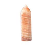 1pc Piedra de cerdo natural Punto de cristal Curación Reiki Obelisco Torre de cuarzo Adorno de varita para decoración del hogar Pirámide Regalo de bricolaje-Piedra de cerdo natural_50-60mm