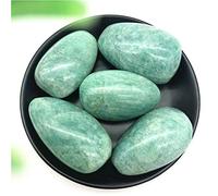 1pc Piedras de masaje de palma pulidas de cristal de cuarzo amazonita natural DecoraciónPiedras naturales y minerales