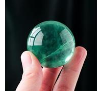 1PC Polished Green Fluorite Crystal Ball Ornament Quartz Sphere Crystal Crafts Fluorite Crystal Ball (Size : 5-6cm)