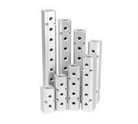 1PC (Port To Port 32mm) 30x30mm G1/2 In G1/4 Out 2-12 Way Aluminium Alloy Distributor Manifold Splitter Block Pneumatic Air Fitting(13 Ways 30x30mm)