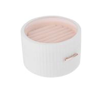 1pc Portable Storage White Organize Necklace Earrings Travel Jewelry Case Visible Box