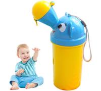 1pc Potty portátil para niños pequeños, orinal de viaje a prueba de fugas con cubierta de aislamiento, dibujos animados orina para niños, amarillo..