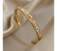 1pc Pulsera de Zirconia Sintética Colorida, Joyería Adecuada para Hombres y Mujeres en Vacaciones , Día del Amor, Regalo de o Accesorio para Familiares y , Ideal para de la y Acción de Gracias