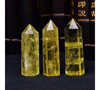 1pc punta de cristal natural citrino obelisco varita de cuarzo amarillo hermoso adorno para decoración del hogar pirámide de piedra energética-61-70mm