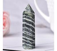1pc punta de cristal natural rayas de cebra verde piedra curativa Reiki obelisco torre de varita de cuarzo pulido para decoración del hogar regalo-piedra de cebra verde_70-80mm