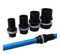 1pc PVC Pipe Connector 20mm 25mm 32mm 40mm 50mm, Black Aquarium Fitting for Fish Tank Drainage and Garden Irrigation(25mm)