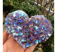 1pc Rainbow Crystal Aura Aurthyst Geode Cluster Cuarzo Cristal Hombre Tallado Corazón Piedras Naturales y Cristales-aleatorio_60-80mm