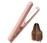1pc rizado pequeño mini mini plancha de rizado de doble propósito, mini bizcocho de calentamiento rápido y rizado, mini plano de cerámica inalámbrica, mini rizado usb portátil para cabello corto