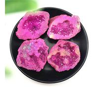 1pc Rose Titanium Aura Agate Cuarzo Cluster Crystal Points Geode Minerals Espécimen Piedras decorativas y cristales
