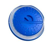 1pc Se Puede Calentar En Horno Microondas Cubierta Multifuncional De Silicona Plegable Cubierta De Alimentos Aceite Y Cubierta Redonda A Prueba De Salpicaduras(Blue)