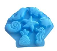 1PC Sea animal dolphin/conch/starfish/shell/seahorse/fish tail soap mold for bath bomb jelly mousse candy chocolate mold, soap jelly molds, chocolate handmade cakes Silicone molds