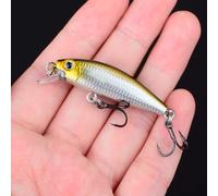1pc Señuelo de Pesca 3D Ojos Mini Minnow Artificial Flotante Crankbait para Pescar