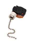 1pc SILVER ON OFF 2 position 3A 250VAC 6A 125VAC Ceiling Fan Light pull chain switch BKYUKJVU