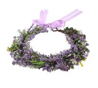1pc Simulation Lavender Flower Purple Floral Headband For Wedding Party Prom Bridal Wreath Evening Birthday Celebration