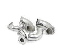 1PC SS304 316L Stainless Steel Three-clip 90 Degree Elbow 3/4 "1" 2 "4" OD 19/25/38/51/108 Ferrule 50.5 64 77.5 119mm(102mm Ferrule 119,SS316L) Plumbing Fittings