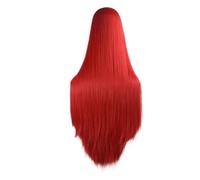 1pc Synthetic 40 Inch Purple Long Straight Wig With Split Hairstyle For Girls Cosplay Party Daily Use(113)