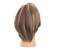 1pc Synthetic Hair Women 8-inch Clip Straight Ring Ponytail, Large, Loose Fashion Enhance Temperament(PY236-12H613)