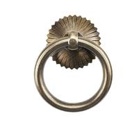 1pc tirador circular anillos anillo de bronce aldaba puerta tiradores latón perillas cajón armario(Bronze -3.5CM)