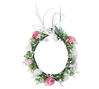 1pc Tocado Corona de pelo nupcial Guirnalda bohemia Ropa for el cabello de viaje Guirnalda bohemia Decoración de manos Guirnalda de hojas verdes Guirnalda de cabeza floral Tocado artesanal Novia Plást