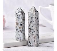 1pc Torre de piedra curativa con punta de cristal natural Tianshan Blue Quartz Reiki Obelisk Wand Hermoso adorno para decoración del hogar Pyramid-Tianshan Blue_70-80mm