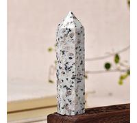 1pc Torre de piedra de punta de cristal natural Tianshan Varita de cuarzo azul Hermoso adorno para la decoración del hogar Pirámide de piedra energética-Silver_60-70mm
